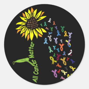 All Cancer Matters Awareness Day Ribbon Classic Round Sticker