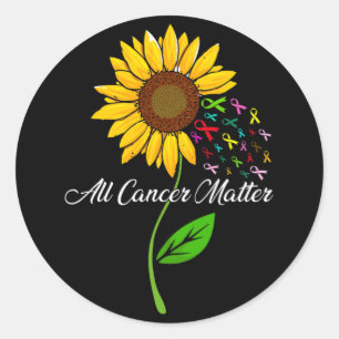 All Cancer Matters Awareness Day Ribbon Classic Round Sticker