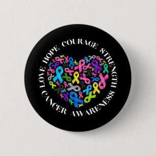 All Cancer Matters Awareness Fight All Cancer Ribb 2 Inch Round Button