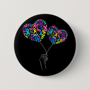 All Cancer Matters Awareness Fight All Cancer Ribb 2 Inch Round Button