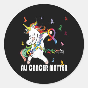All Cancer Matters Awareness Usa Flag All Ribbons Classic Round Sticker