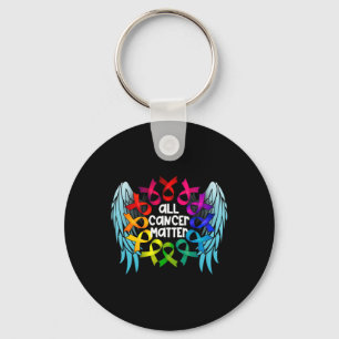 All Cancer Problem World Cancer Awareness Multicol Keychain