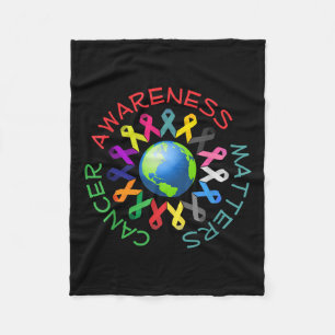 All Cancer Ribbons For All Cancer Awareness Fleece Blanket