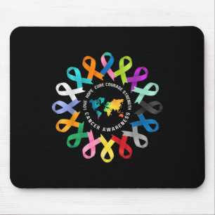 All Cancer S Awareness Fight Cancer Ribbon Support Mouse Pad