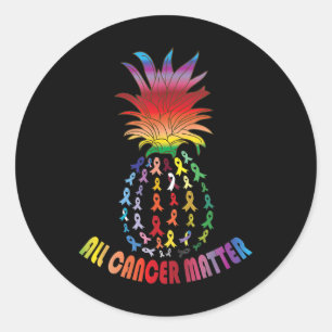 All Cancer S Awareness I World Cancer Day I Pineap Classic Round Sticker