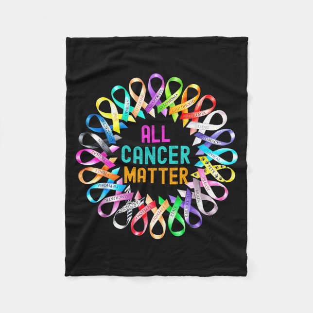 All Cancer S Outfit Honoring Every Warrior Men Wom Fleece Blanket (Front)