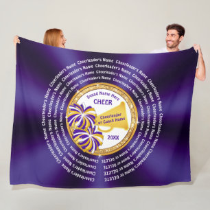 All Cheerleaders Names, Cheer Coach Gift Ideas,  Fleece Blanket