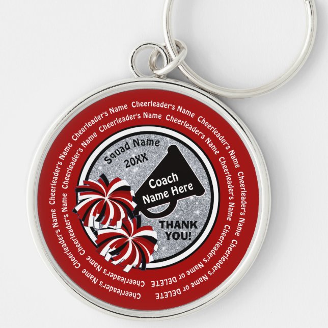 All Cheerleader's Names Cheerleading Coach Gifts Keychain (Front)