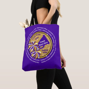 ALL Cheerleader's Names on Cheerleader Coach Gifts Tote Bag