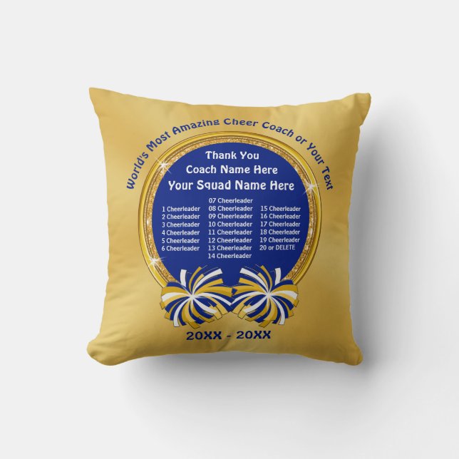 ALL Cheerleaders Thank You Gift for Cheer Coach Throw Pillow (Front)