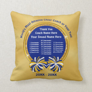 ALL Cheerleaders Thank You Gift for Cheer Coach Throw Pillow