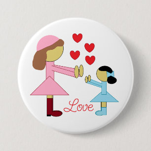 All Children Need Love: White 3 Inch Round Button