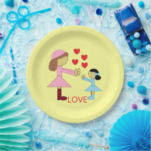 All Children Need Love: Yellow Paper Plate