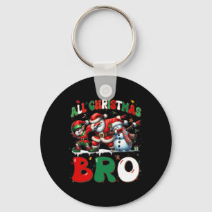 All Christmas Bro Xmas Santa Elf Snowman Dabbing M Keychain