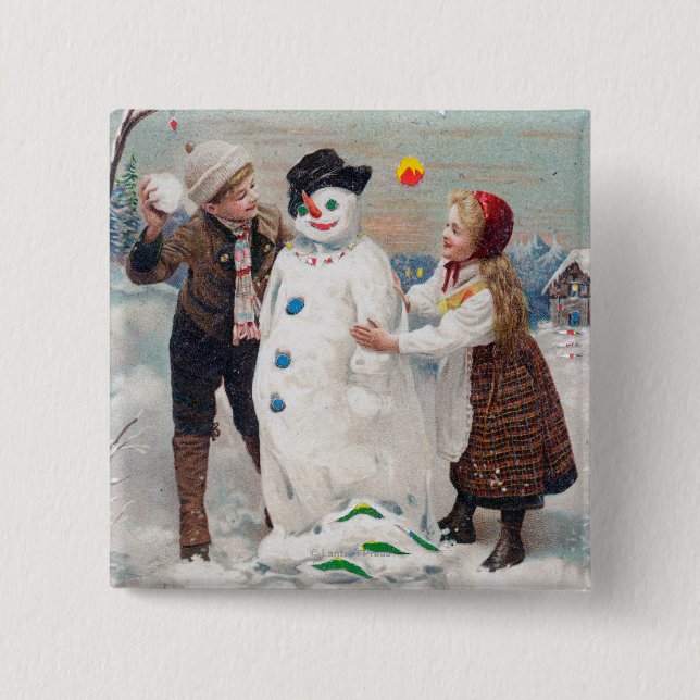 All Christmas Joy Be Yours 2 Inch Square Button (Front)