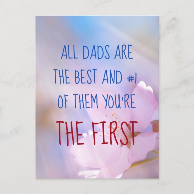 All Dads Are The Best Postcard (Front)