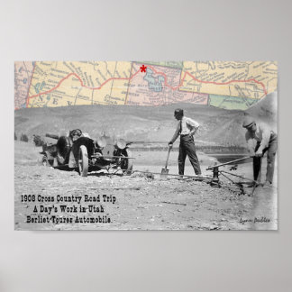 All Day Utah 1908 Road Trip Poster