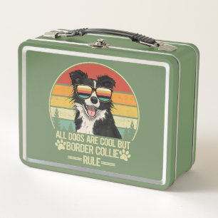 all dogs are cool but border collie rule    metal lunch box