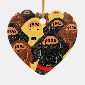 all dogs brains are about the same-Food Ceramic Ornament