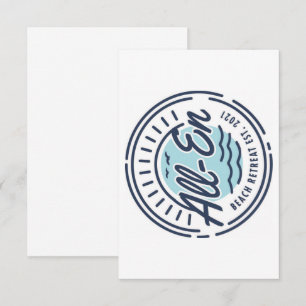 All-En Beach Retreat Carte de remerciements