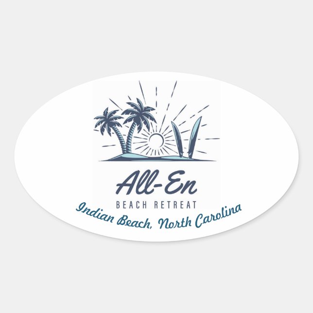 All-En Beach Retreat Sticker (Front)