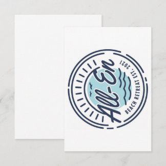All-En Beach Retreat Thank You Card