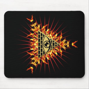 All eye of God, pyramid, foresight Mouse Pad
