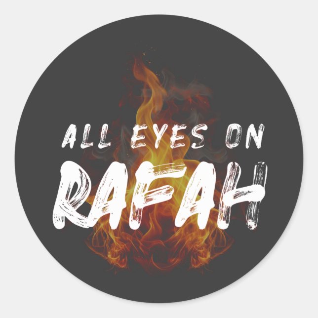 ALL EYES ON RAFAH CLASSIC ROUND STICKER (Front)