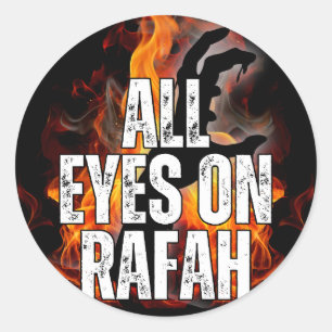 ALL EYES ON RAFAH - Rafah Gaza Palestine massacre  Classic Round Sticker
