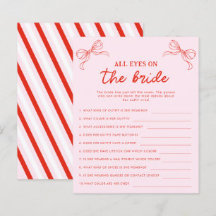 All Eyes on the Bride Christmas Bridal Shower Game