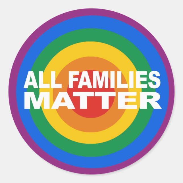 All families matter Bumper Sticker (Front)