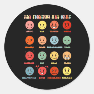 All Feeling Are Okay Mental Health Matters Classic Round Sticker