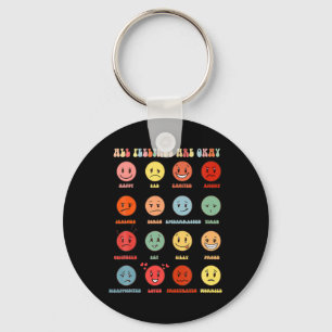 All Feeling Are Okay Mental Health Matters Keychain
