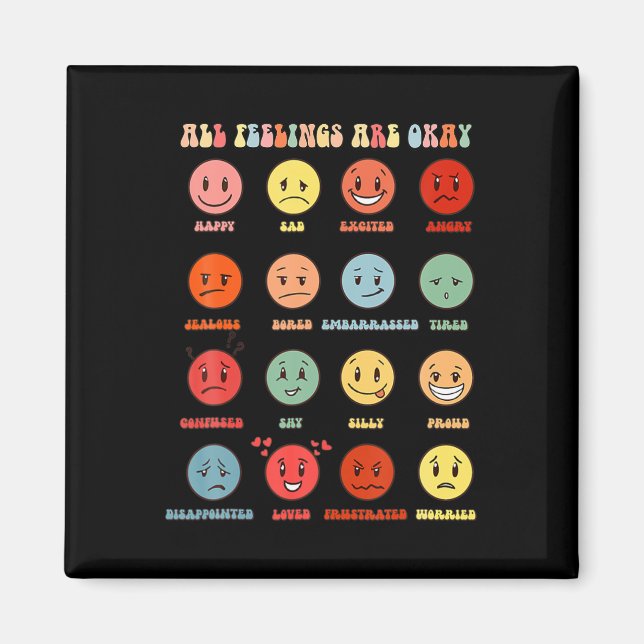 All Feeling Are Okay Mental Health Problems  Magnet (Front)