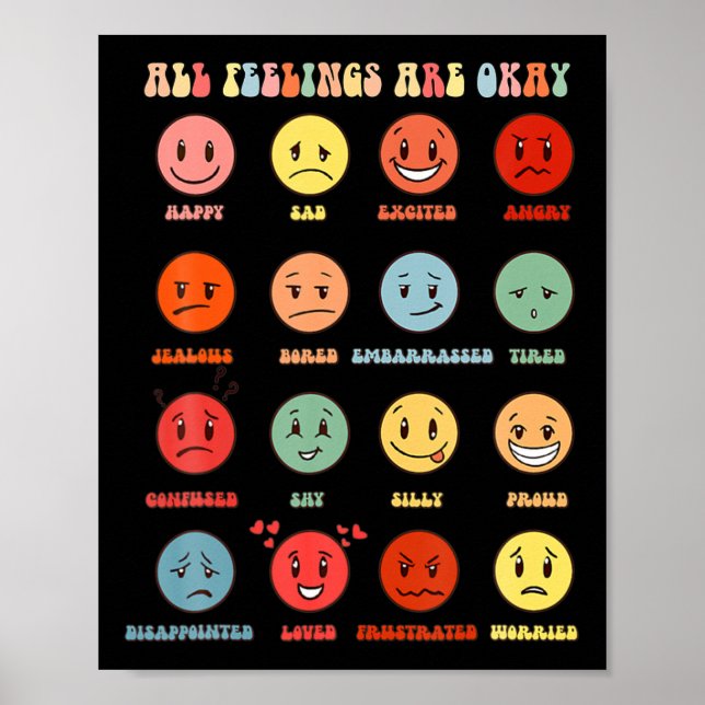All Feeling Are Okay Mental Health Problems  Poster (Front)