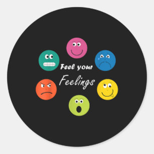 All Feelings Are Okay Mental Health Awareness Mont Classic Round Sticker