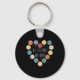 All Feelings Are Okay Mental Health Awareness Mont Keychain