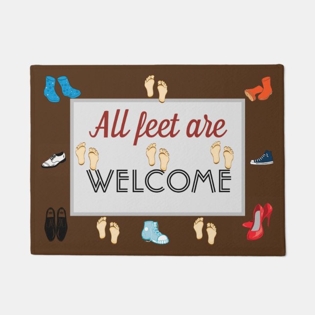 "All feet are welcome" Doormat (Front)