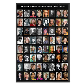 All Female Nobel Laureates from 1901-2023 Poster