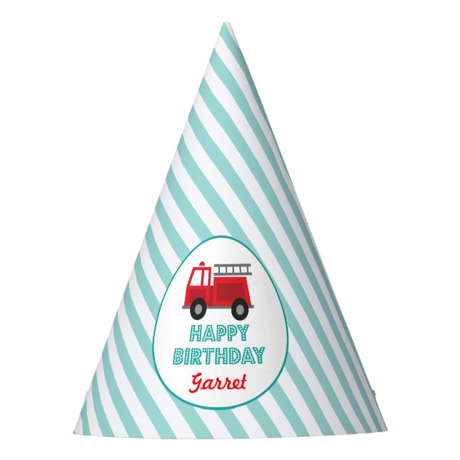 All Fired Up Birthday Party Hat (Front)