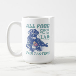 All Food Goes to the Black Lab for Testing Retro Coffee Mug
