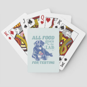 All Food Goes to the Black Lab for Testing Retro Playing Cards