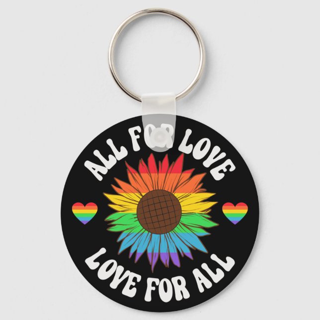 All For Love Love For All | Gay Pride Month Keychain (Front)
