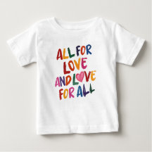 All For Love Quote, Rainbow Typography, Positive T