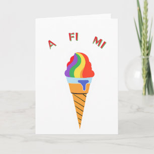 All for me ice cream cone card