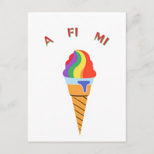 All for me ice cream cone   postcard