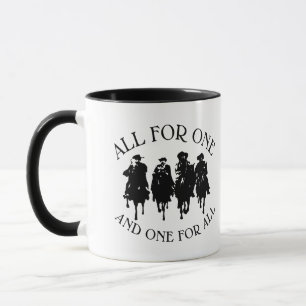 ALL FOR ONE THREE MUSKETEERS DUMAS MUG