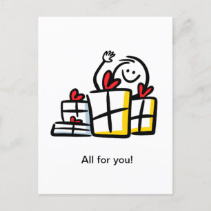 All for you! postcard