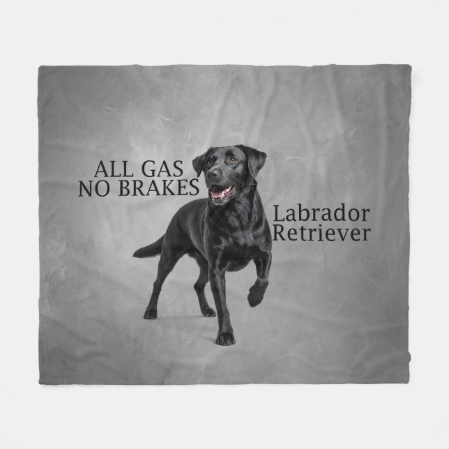 All Gas No Brakes Labrador Retriever Blanket (Front (Horizontal))