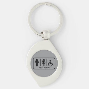 All Gender Bathroom Symbol Keychain